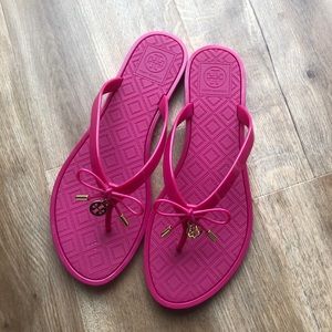 Tory Burch Jelly Bow Flip Flops